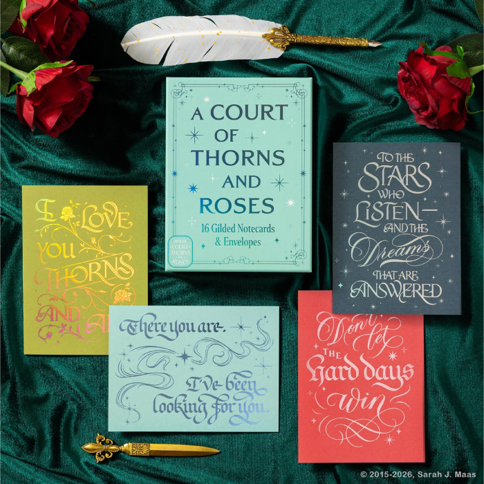 A Court of Thorns and Roses Gilded Notecards and Envelopes - Set of 16