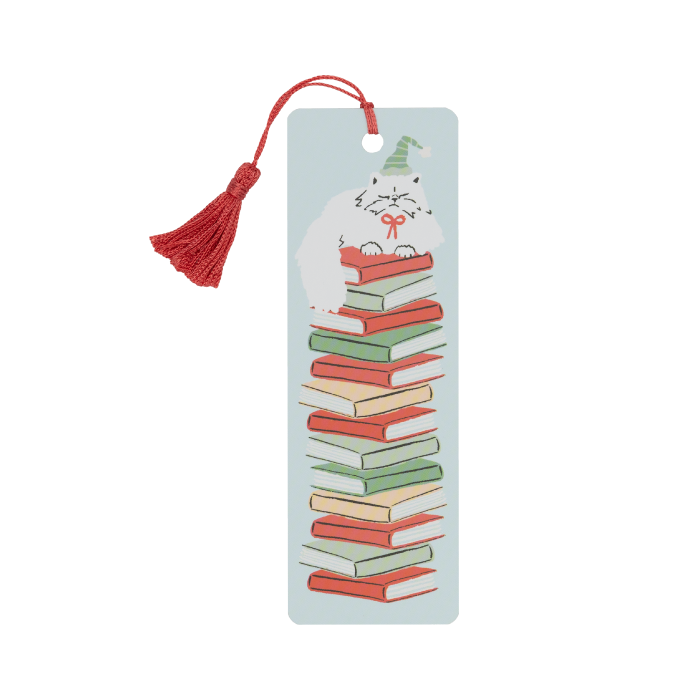 Holiday Cat Stack Bookmark