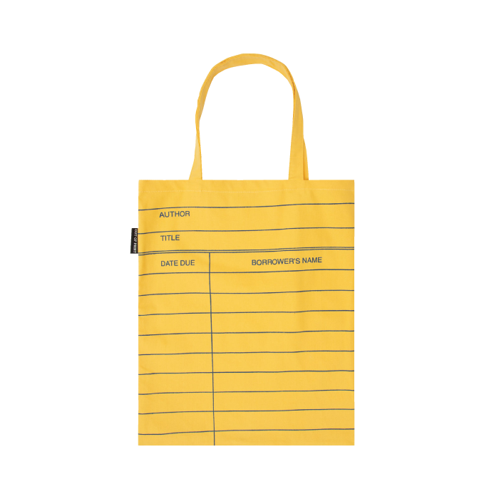 Library Card Tote - Yellow