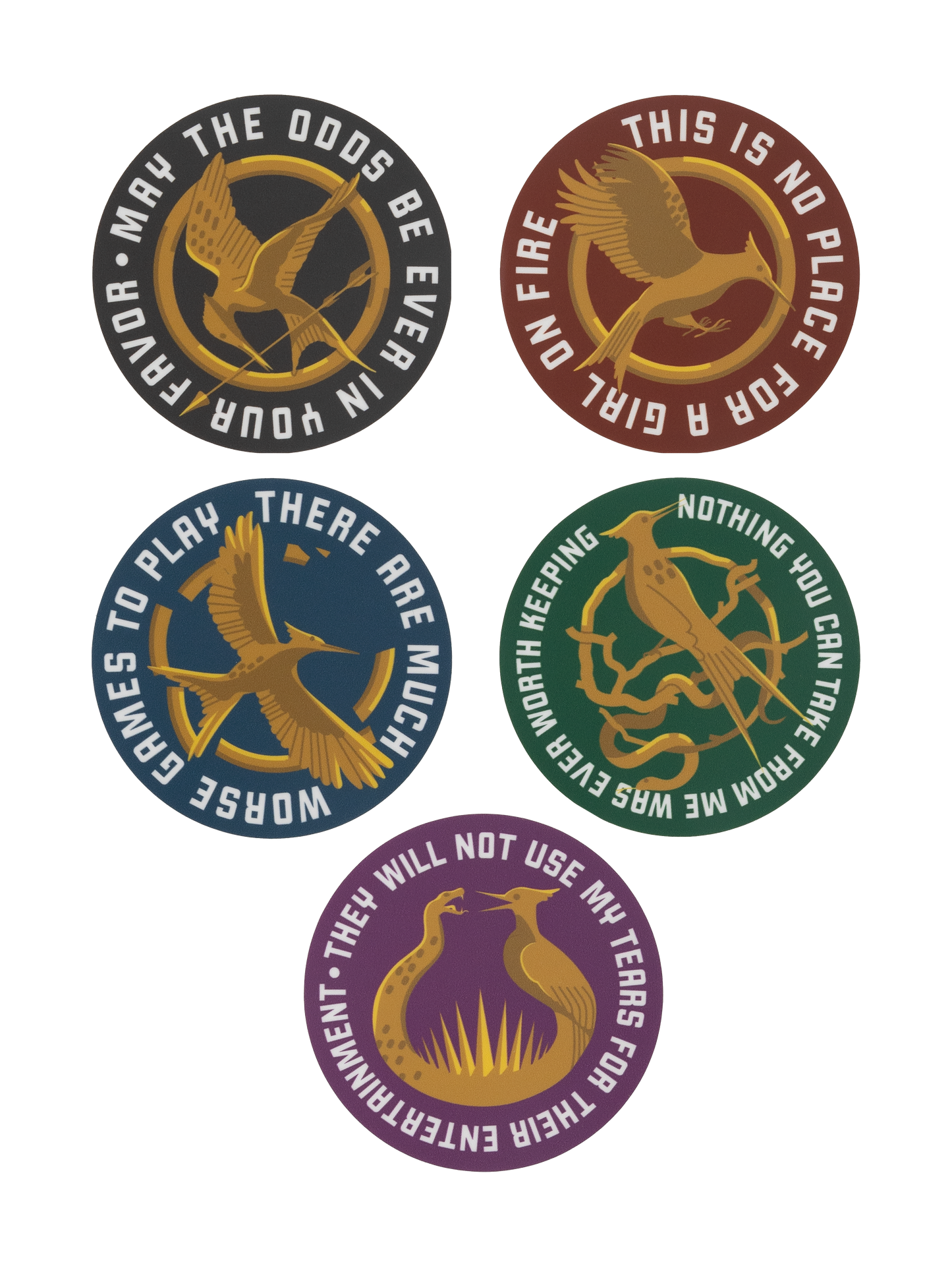 The Hunger Games Mockingjay Sticker Set (5 Stickers)