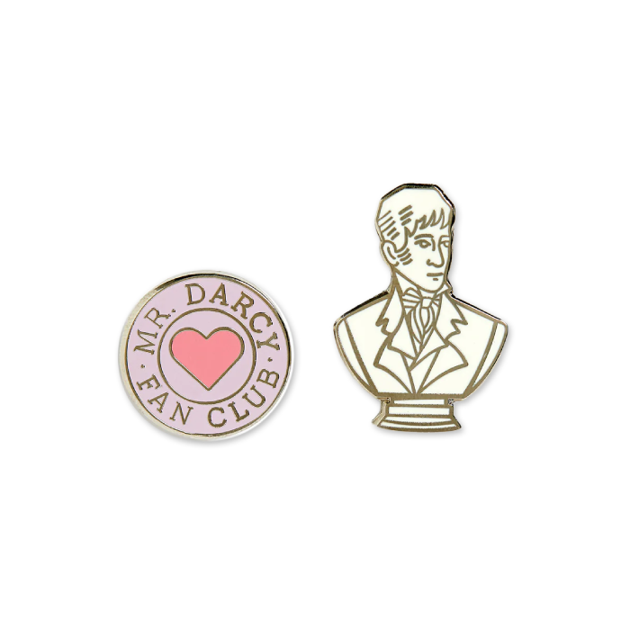 Pride and Prejudice - Mr. Darcy Fan Club Enamel Pin Set
