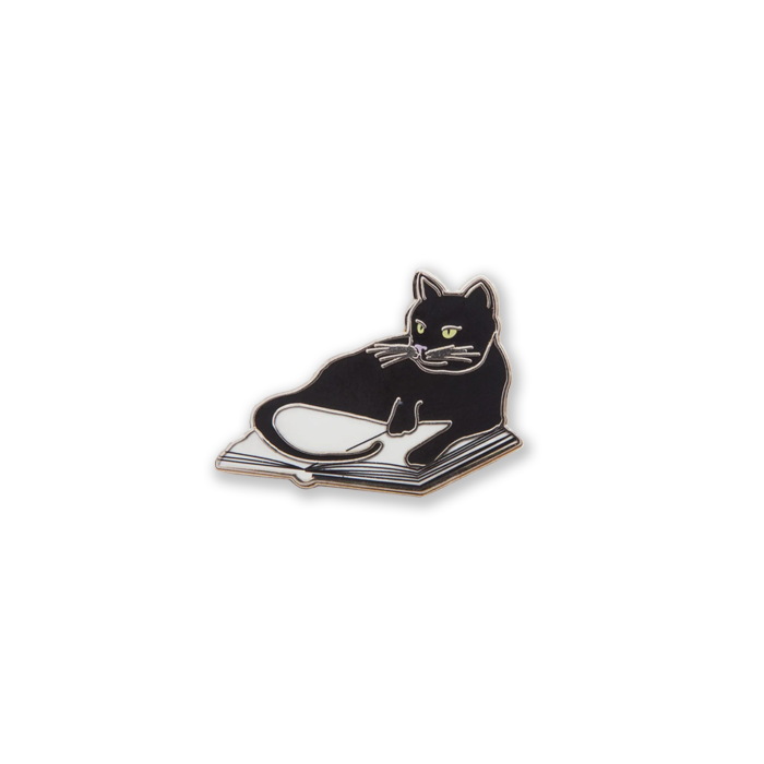 The Purrfect Nap Enamel Pin - Black
