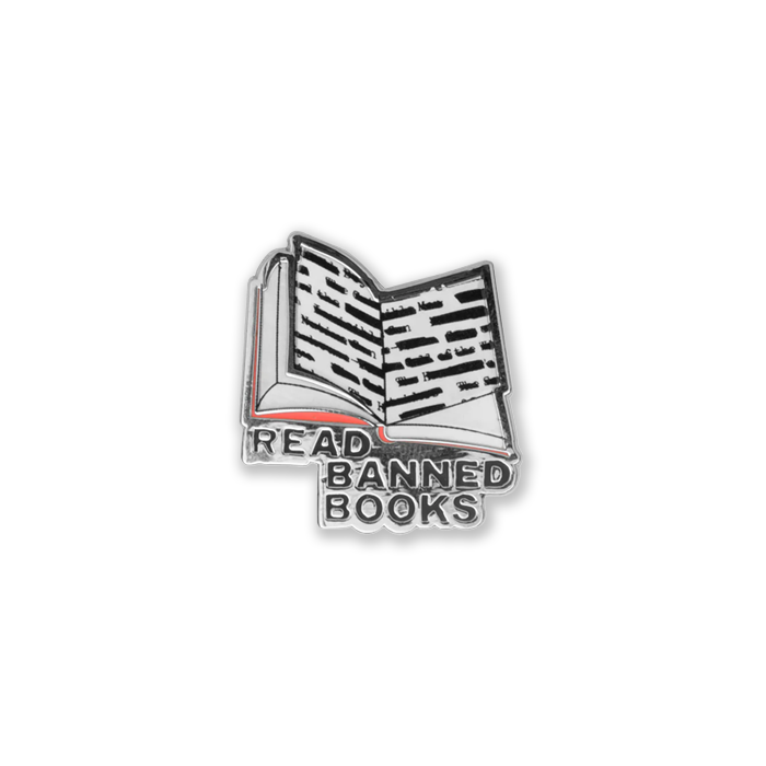 Read Banned Books Enamel Pin