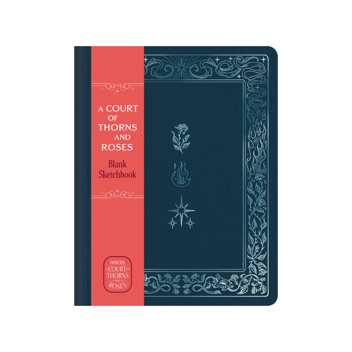 A Court of Thorns and Roses Blank Sketchbook - Flowers, Flames, and Stars