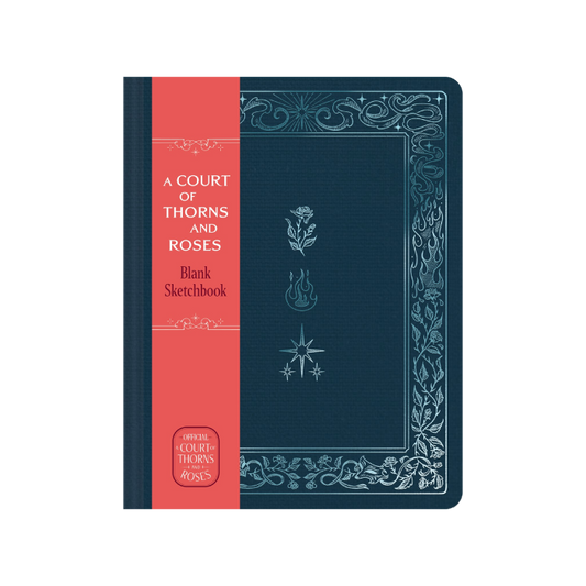 A Court of Thorns and Roses Blank Sketchbook - Flowers, Flames, and Stars