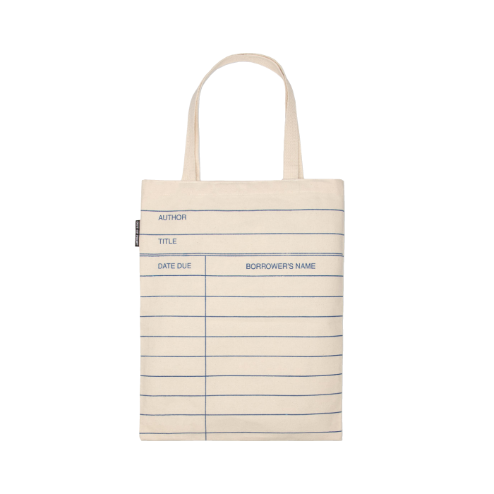 Library Card Tote - Natural