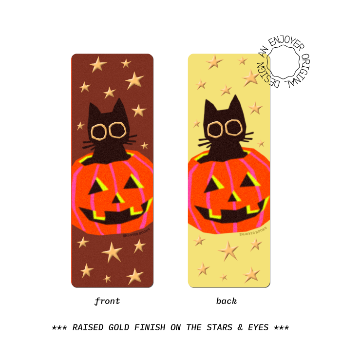 Pumpkin Cat Bookmark