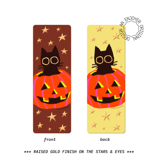 Pumpkin Cat Bookmark