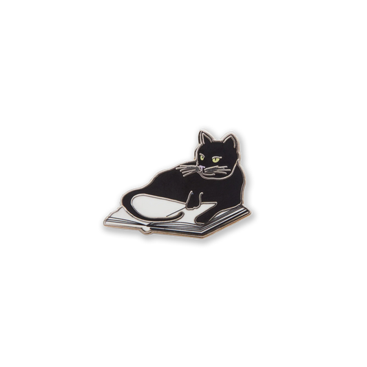 The Purrfect Nap Enamel Pin - Black